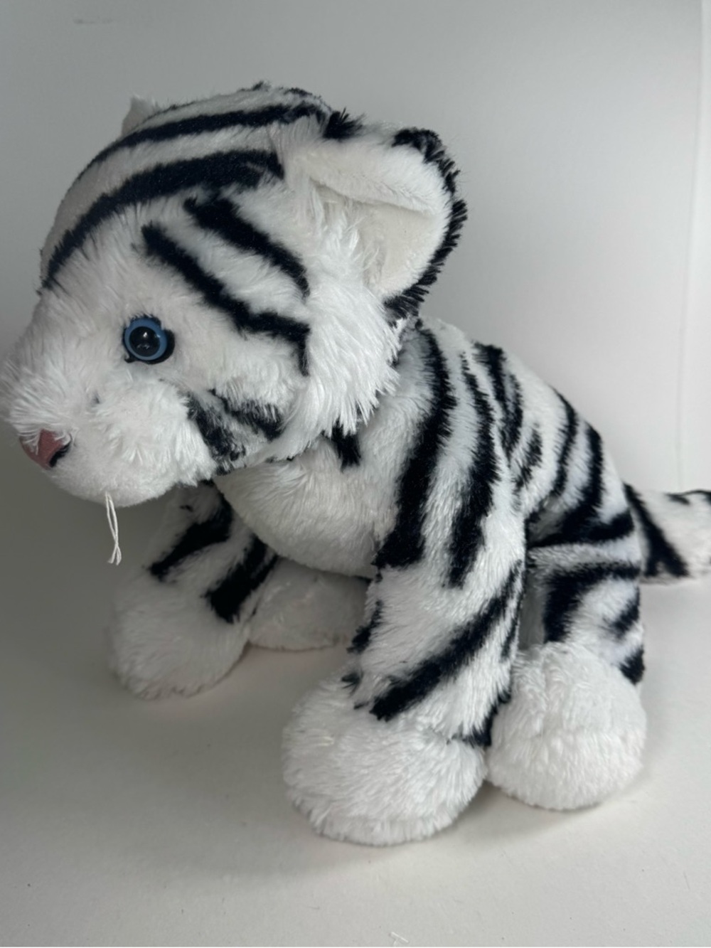 Build A Bear Workshop Plush White Tiger Black Stripes 2016 15" Stuffed Animal